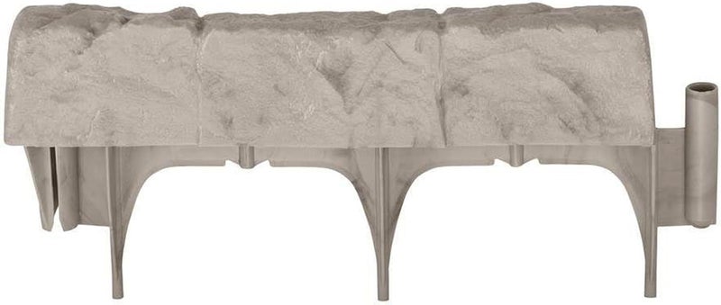 suncast Interlocking Border Edging - Stone -Like Poly Construction for Garden, Lawn, and Landscape Edging - Water Resistant Border for Containing Trees, Flower Beds and Walkways - Light Taupe, 30 - Image 3